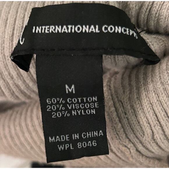 INC International Concepts Beige Mock Neck Turtleneck Sweater Medium - Picture 5 of 5